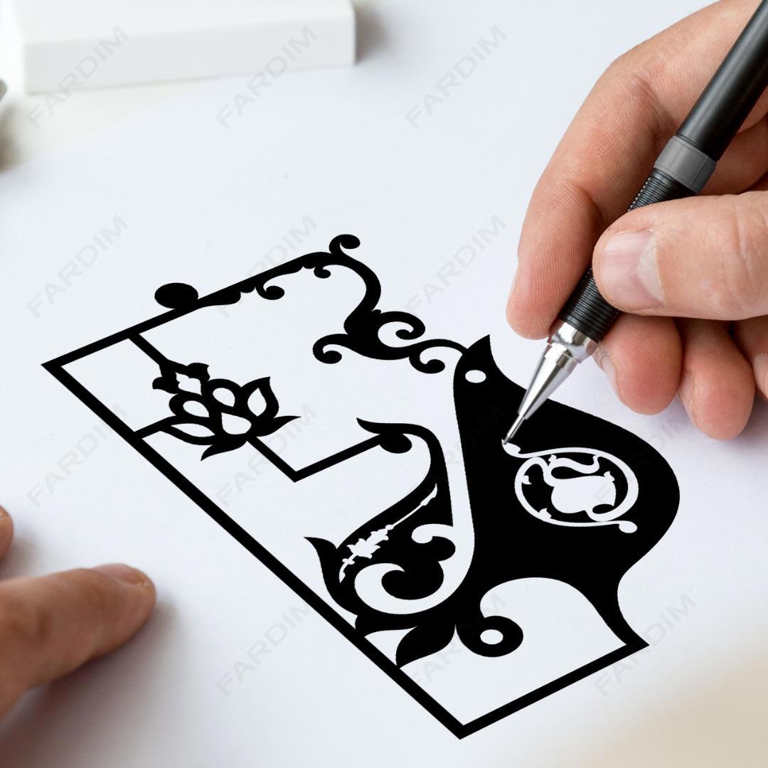 وکتور طرح نگاره گل و مرغ کد A132431